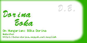 dorina boka business card