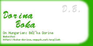 dorina boka business card